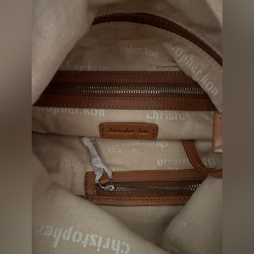 Christopher Kon Tan Leather foldover Crossbody
Satchel/Tote bag. NWOT. - Picture 13 of 14